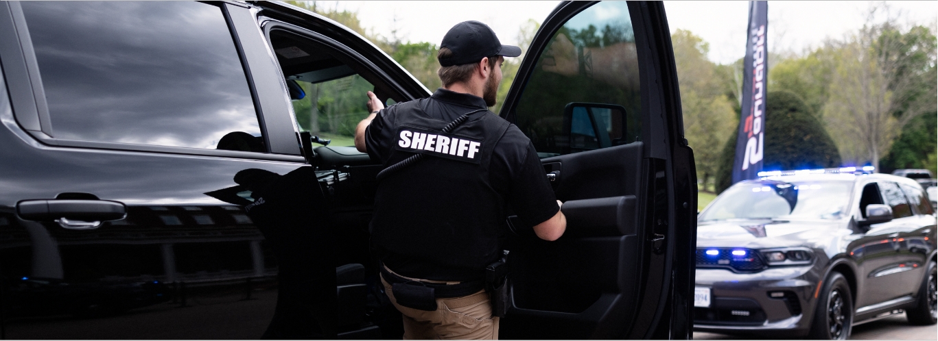 Officer exiting vehicle